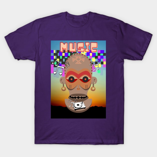 Music Tribal Poster T-Shirt by Persius Vagg